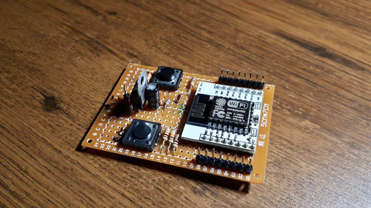 ESP8266 devboard on a perfboard